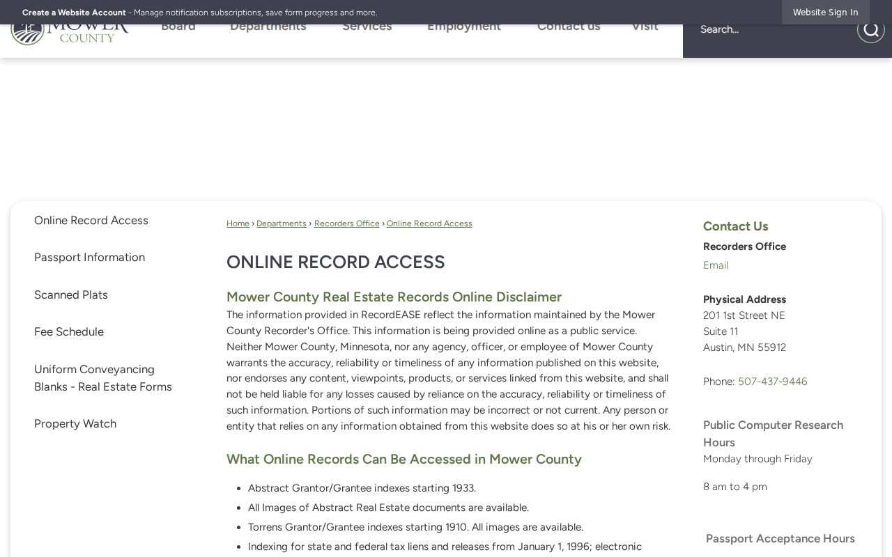Austin street directory Mower County online record access